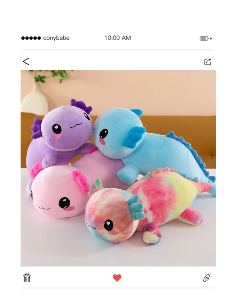 Neues grenzüberschreitendes mexikanisches Axolotl-Plüschtier in vier Farben – das perfekte Geburtstagsgeschenk und ein unverzichtbares Party-Mitbringsel – Detail 5