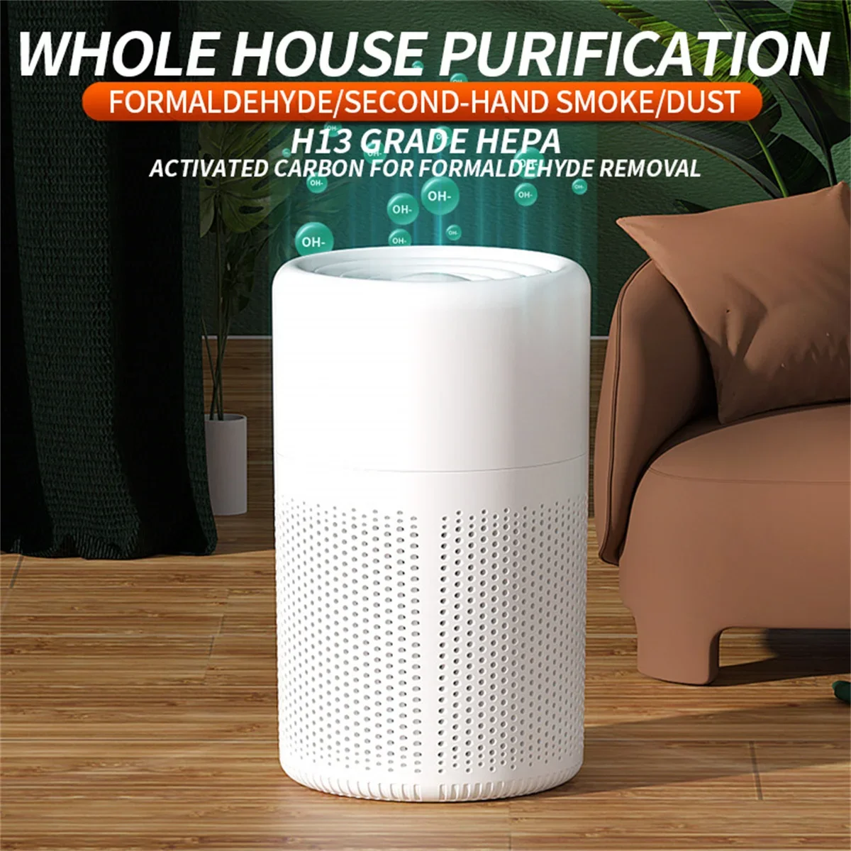 

Air Purifier Desktop HEPA Filter Deodorizer Negative Ion Remover Smoke Portable Car Air Cleaner Air Purifiers