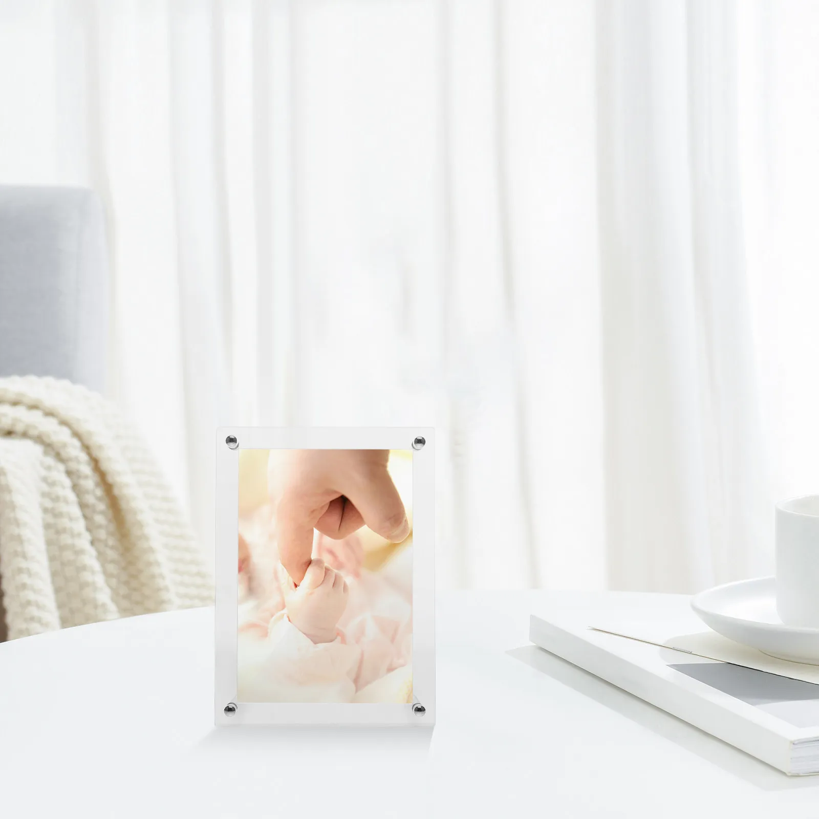 

Прямоугольная прозрачная акриловая рамка для пазлов, безрамочный держатель для готовых пазлов, прозрачная фоторамка, подставка для демонстрации наград