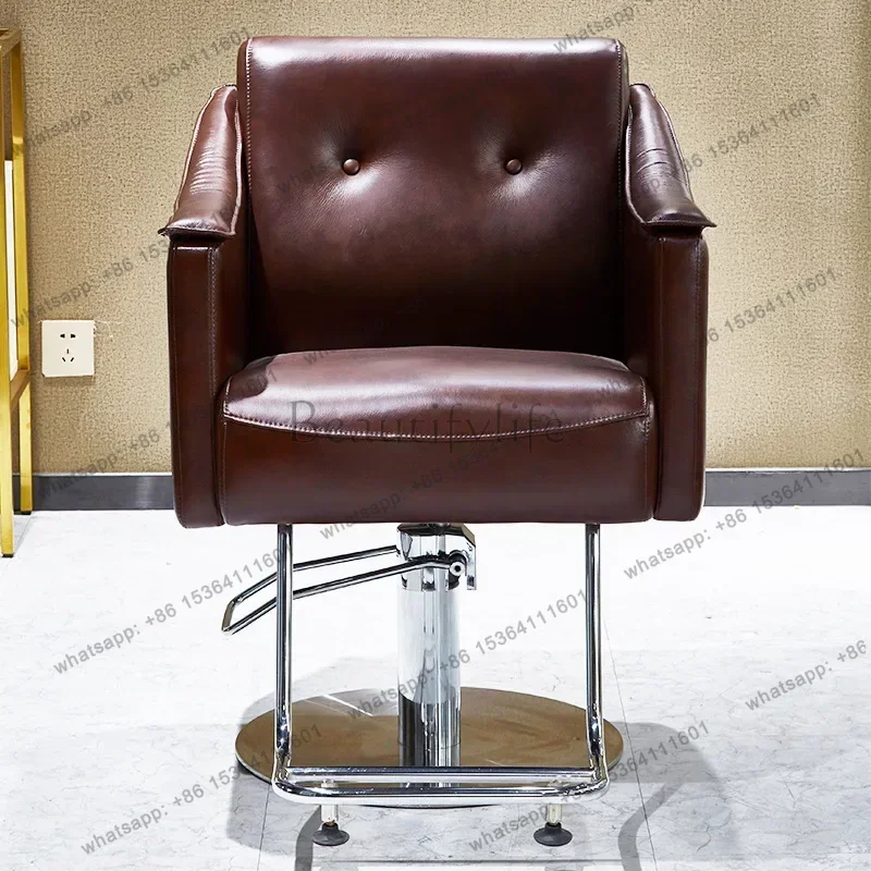 

Nordic style liftable rotating multi-functional hair cutting chair for barber shop
