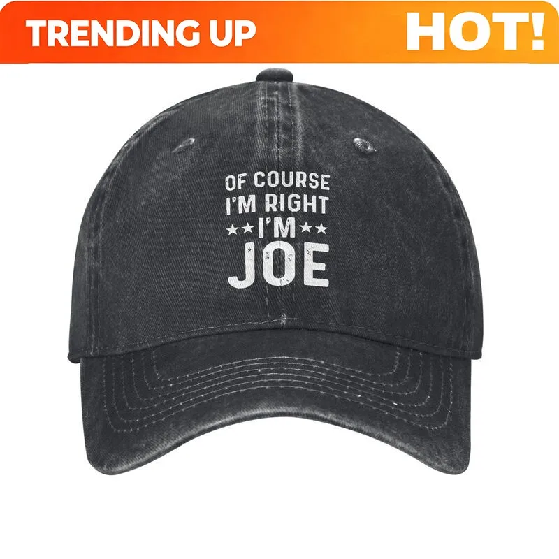 Customization JOE Unisex Adjustable Baseball Cap Unconstructed Soft Washed Hat