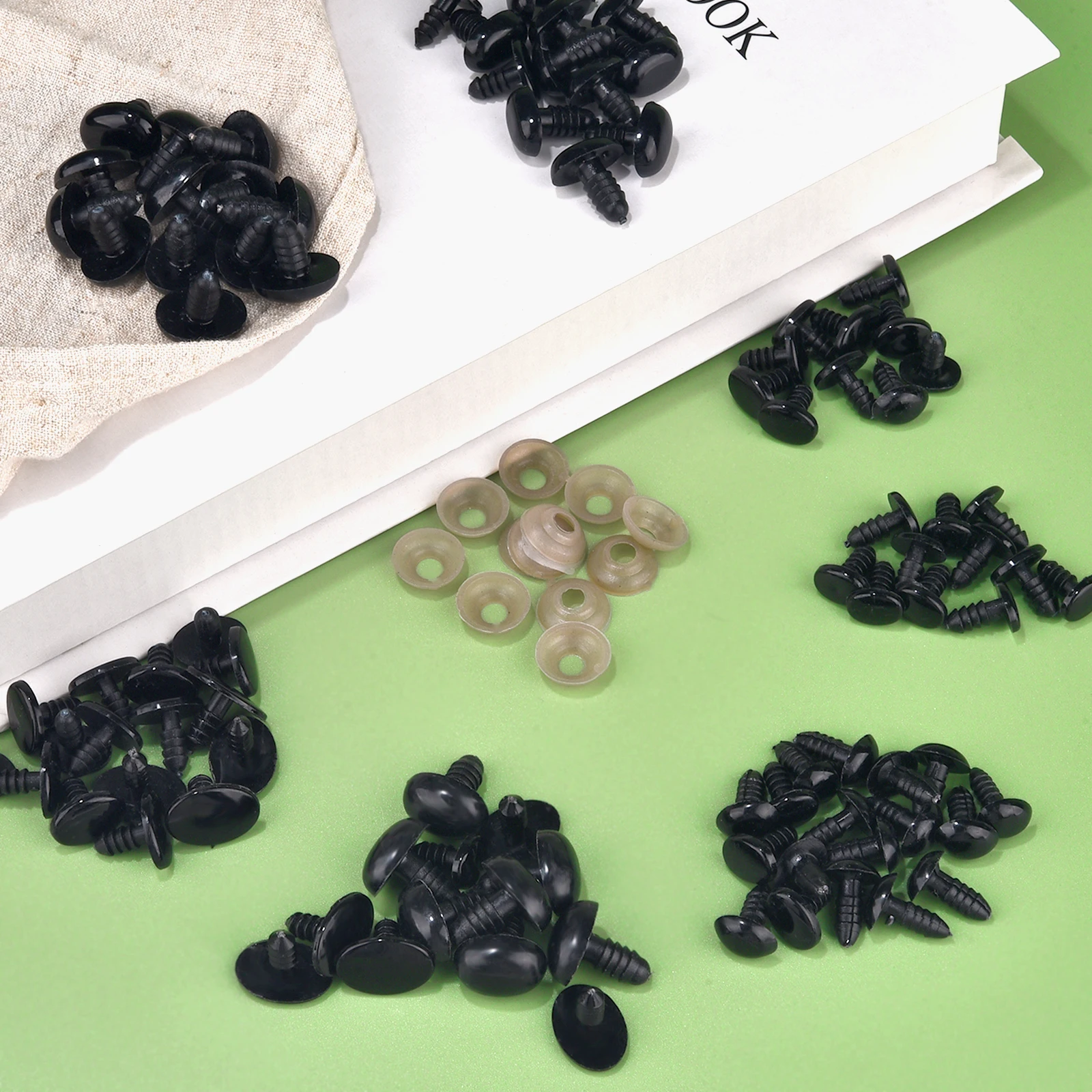 50 قطعة إكسسوارات دمي البلاستيك الأسود أفخم أنوف السلامة Amigurumi DIY بها بنفسك لعبة مضحكة عيون الأنوف أنيما اكسسوارات الحرف صنع