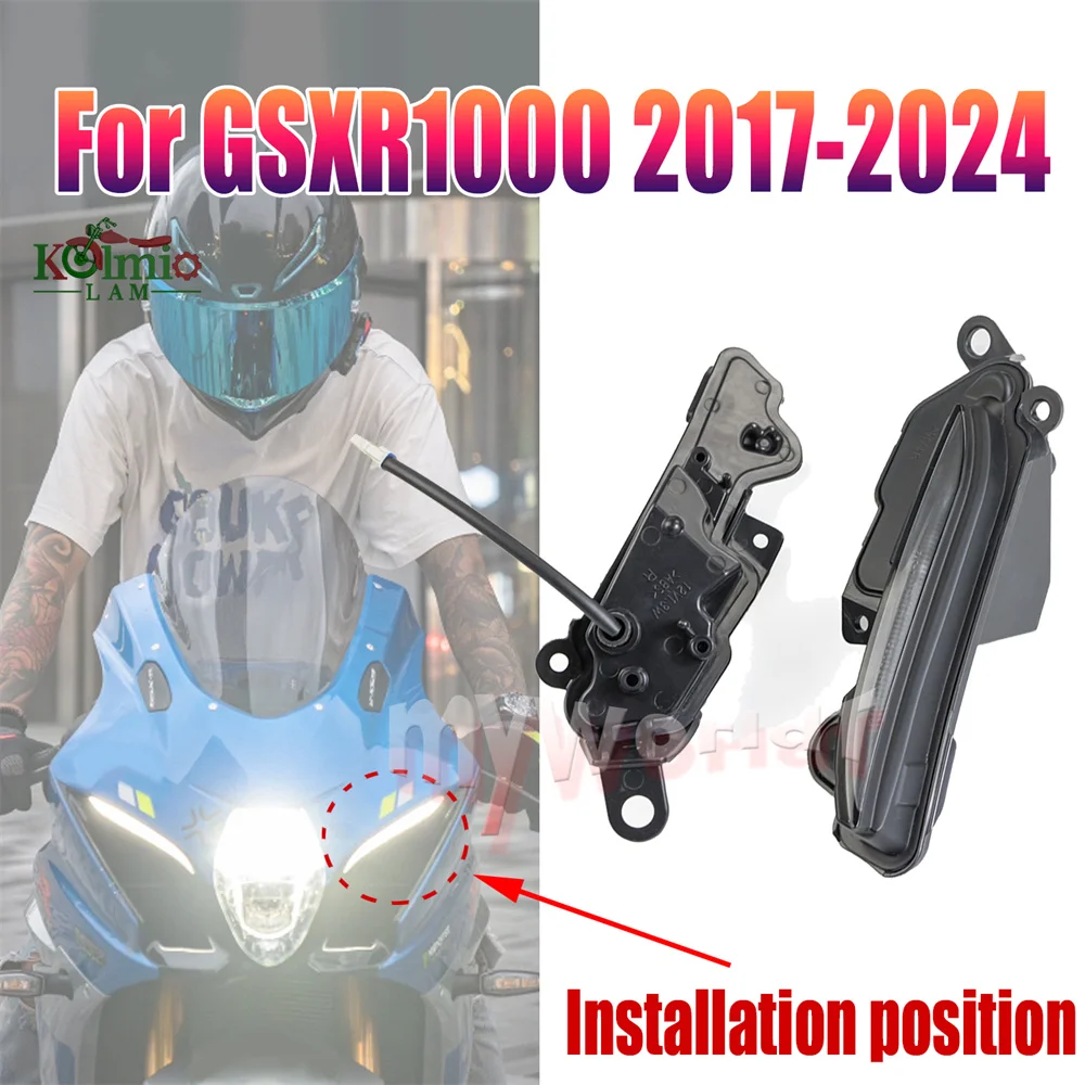 Motorcycle Front Headlight Fog Decorative Side Position Light Fit For SUZUKI GSXR1000 2017 - 2024 K17 L7