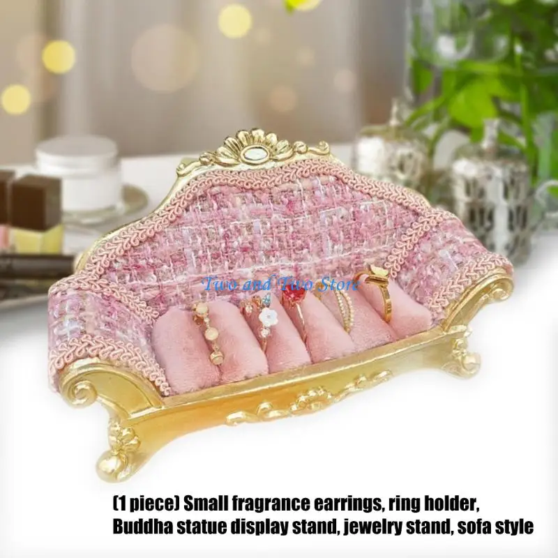 HX6F Modern Jewelry Stand Soft Fabric Plastic Structure Multi Functional Display Rack For Rings Earrings Pendants
