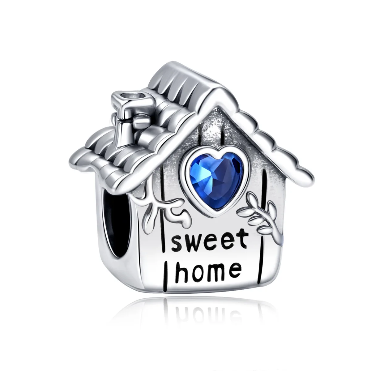 

PANQDIY 925 Sterling Silver Pendant "Sweet Home" Engraved Charm Bead Suitable for Original Bracelet DIY Jewelry Birthday Gift
