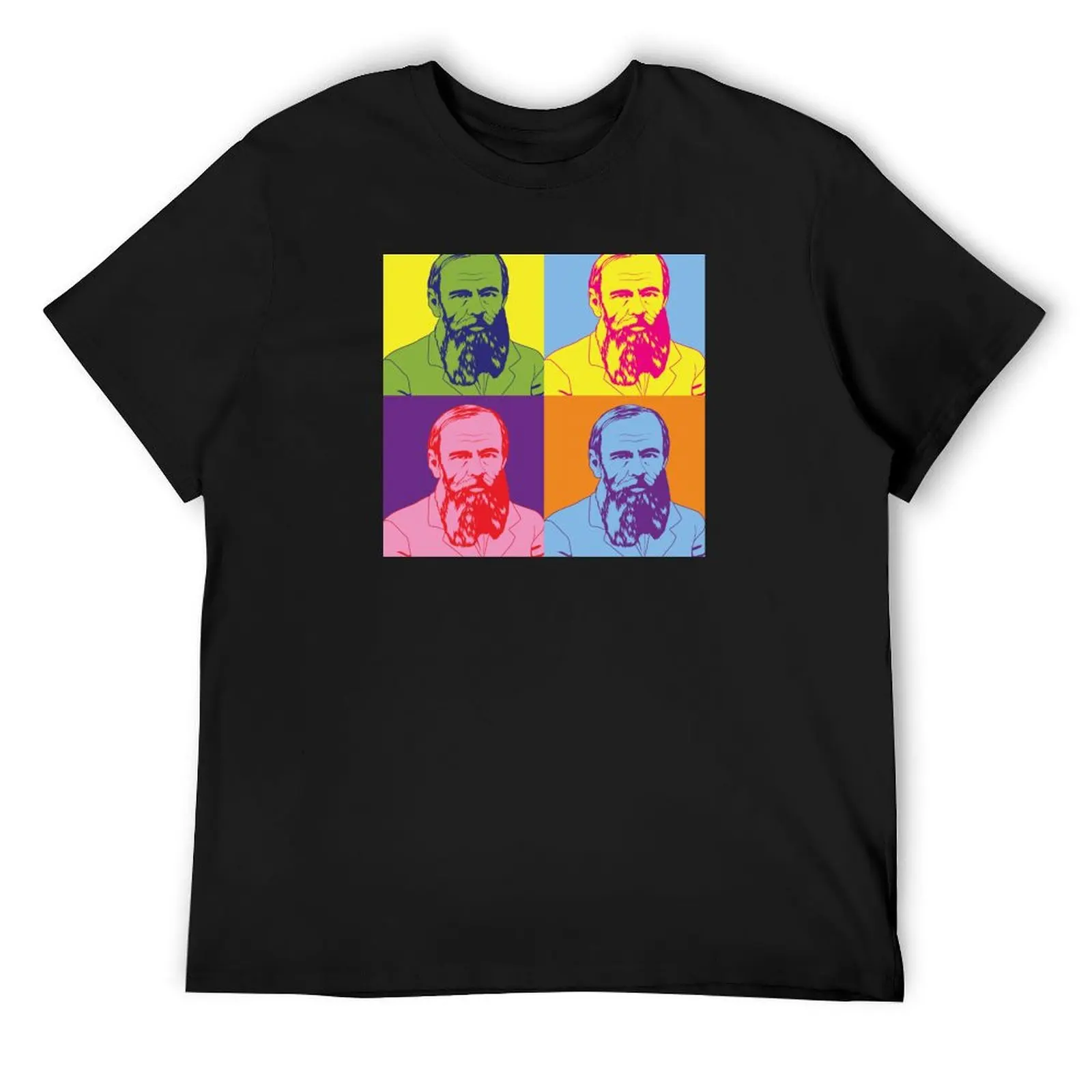 

Russian Writer Pop Art Fyodor Dostoevsky design T-Shirt anime t shirts summer top aesthetic clothes clothing for men