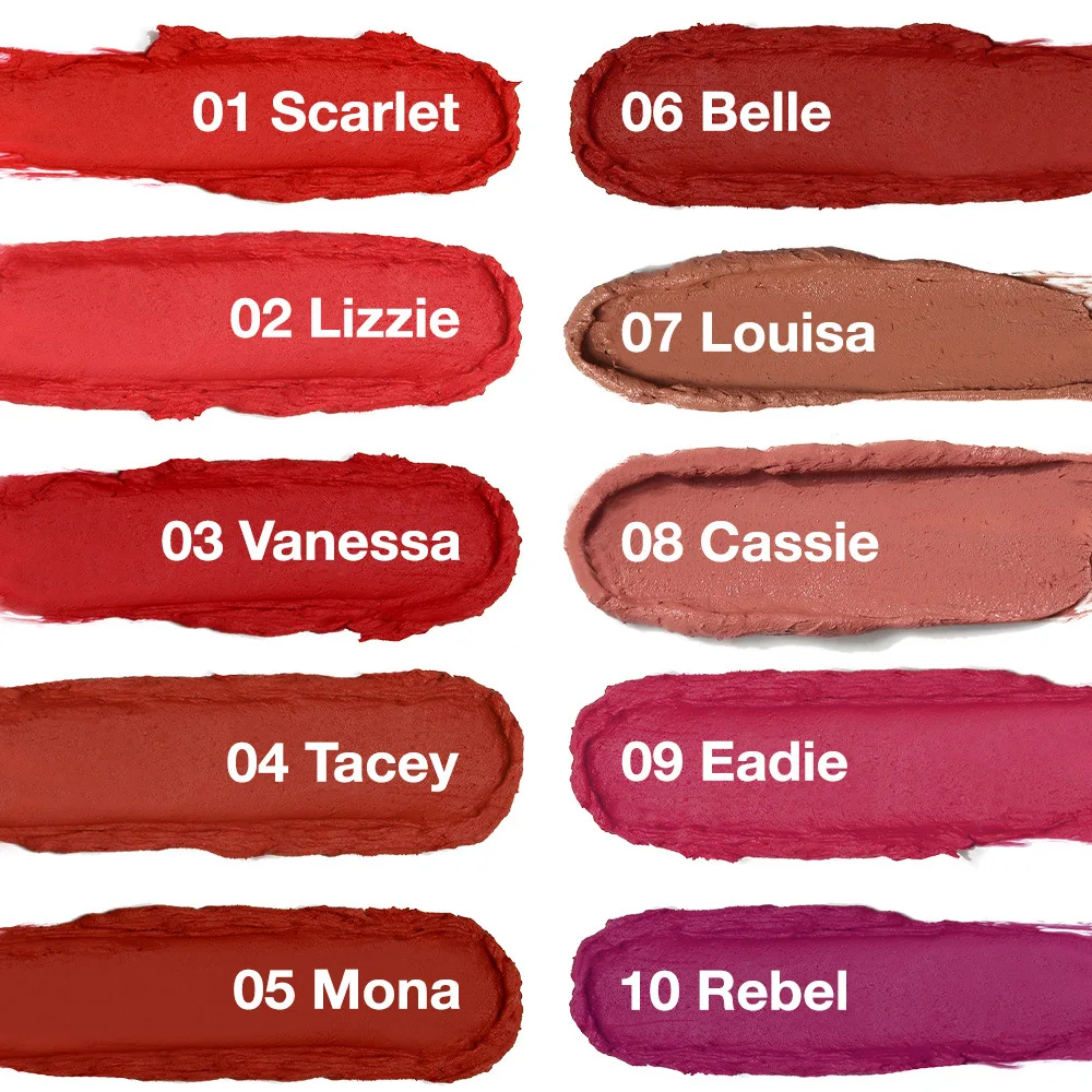 PHOERA 10 Colors New Velvet Matte Lipstick Waterproof Long-lasting Lip Tint Sexy Red Lip Glaze Lips Makeup Cosmetics For Women