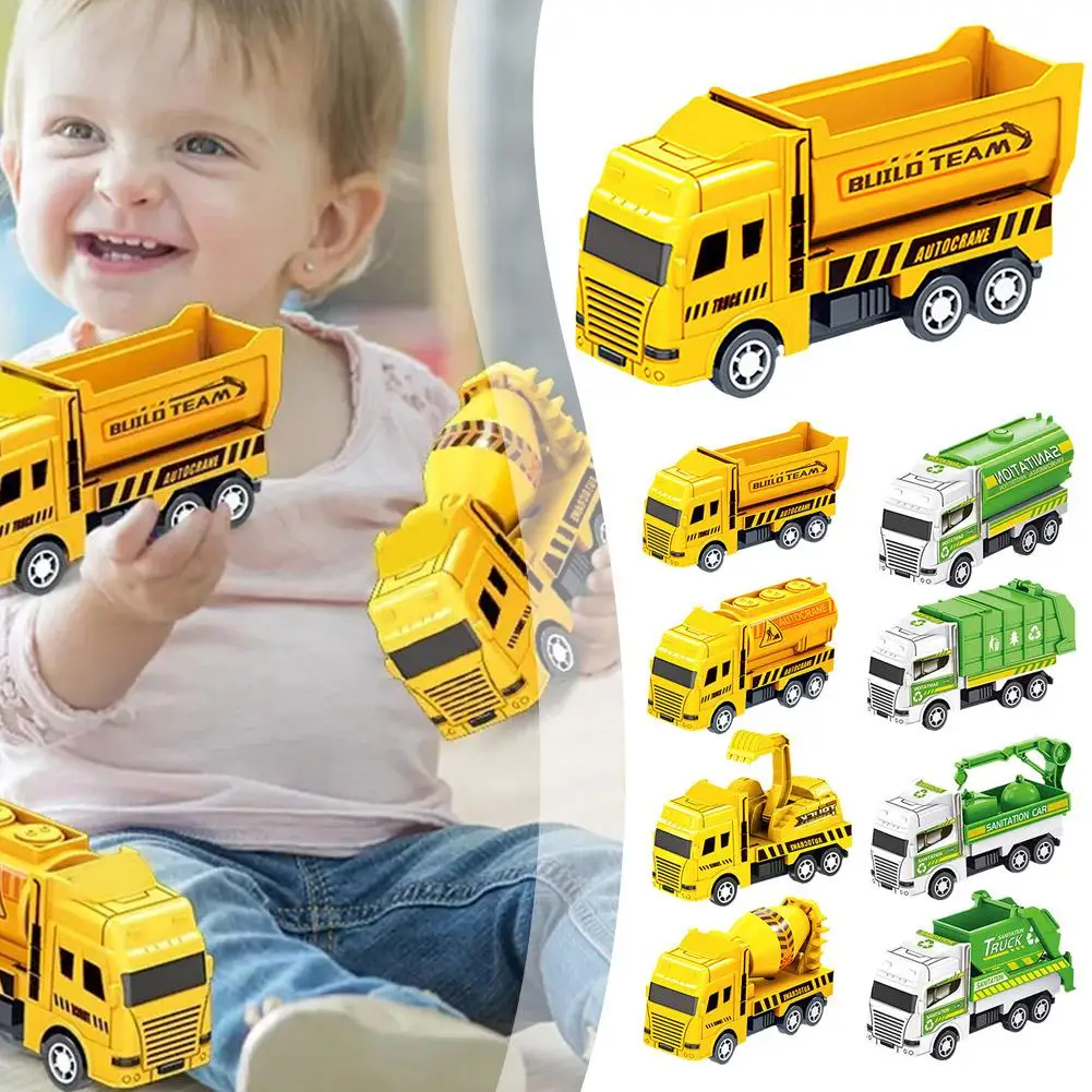 

1pc Funny Baby Car Toy Mini Inertia With Optional Excavator/sanitation/garbage Favor Toy Kids Education T6l4