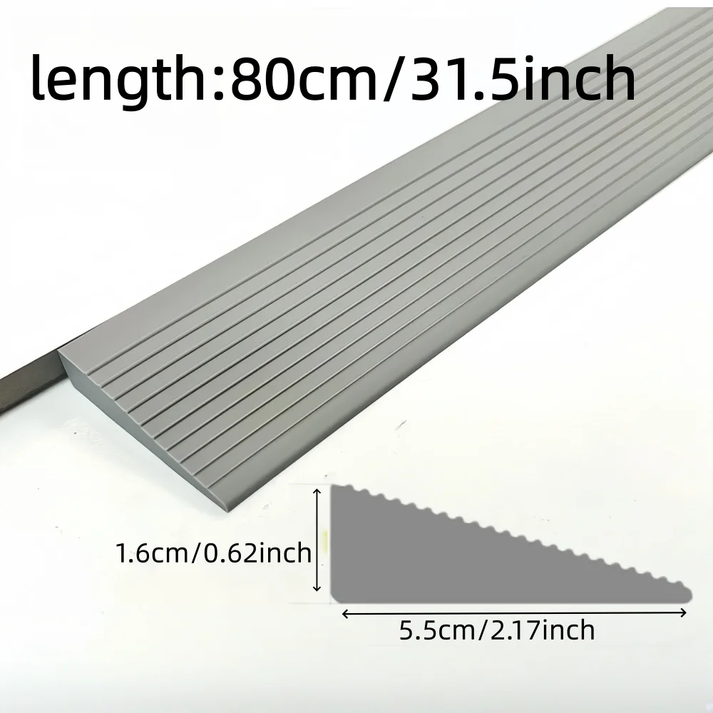 Self-adhesive Doorway Threshold Ramp PVC Wear-resistant Rubber Ramp Self-adhesive Striped Stair Anti Slip Tape