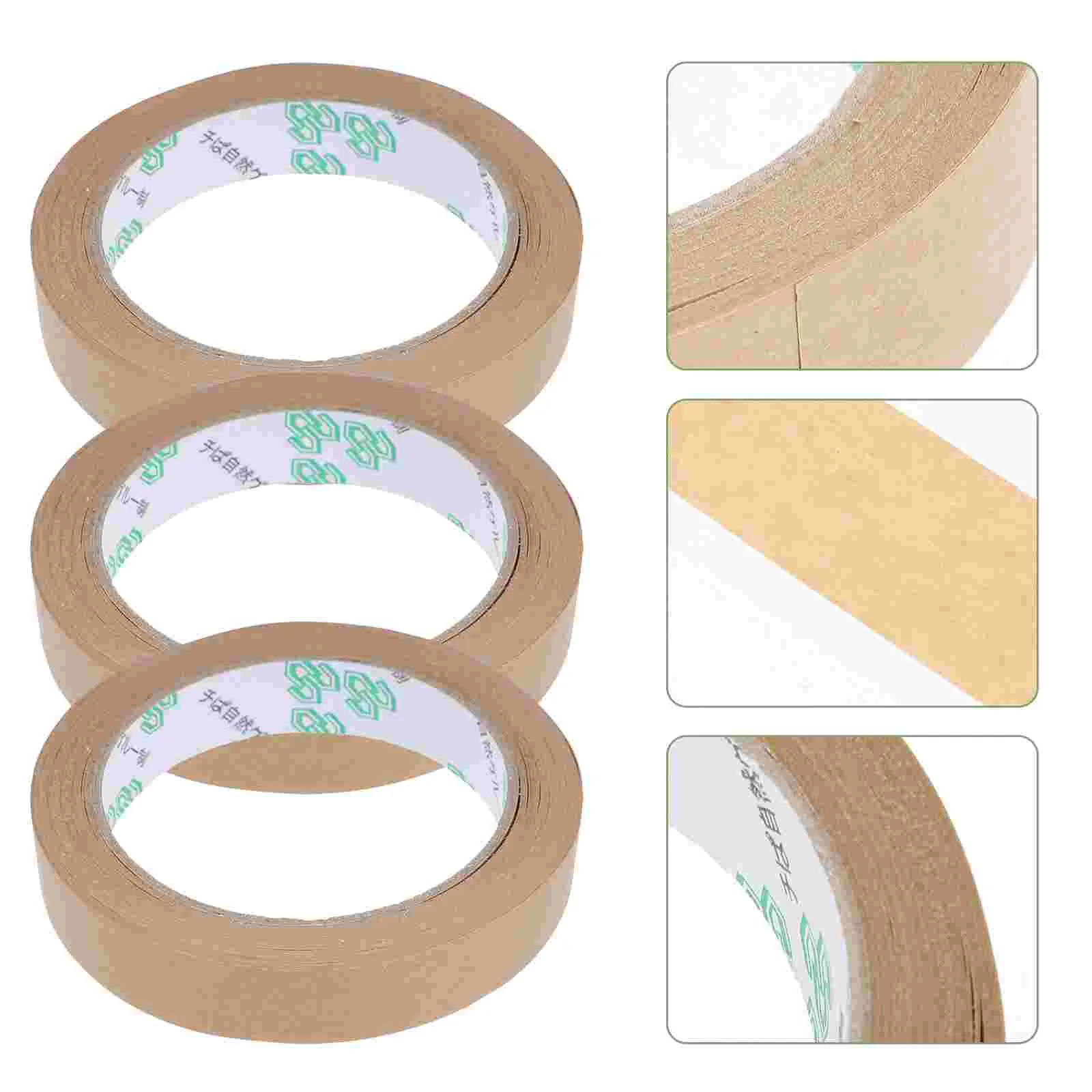 5 Pcs Kraft Paper Tape Adhesive Tapes Gummed Packaging Seal Transportation Self-adhesive Tearable