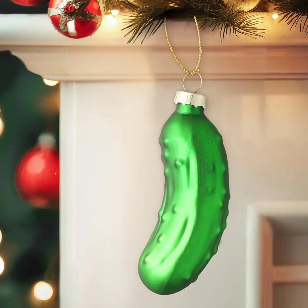 3/1 stücke Weihnachten Gurke Anhänger Glas Gurke Hängende Ornamente Baum Dekoration Für Schlafzimmer Wohnzimmer Handwerk Anhänger Tags