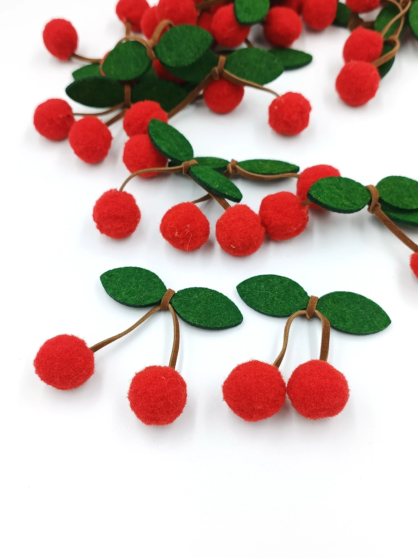 20pcs Clothing Accessories Decorated Cherry DIY