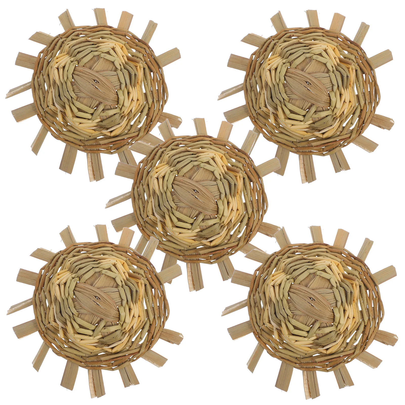 

5 шт. мини-соломенные шляпы светло-желтые крошечные ковбойские шляпы 8-9 см для украшения поделок своими руками, летняя пляжная вечеринка, соломенная шляпа фермера