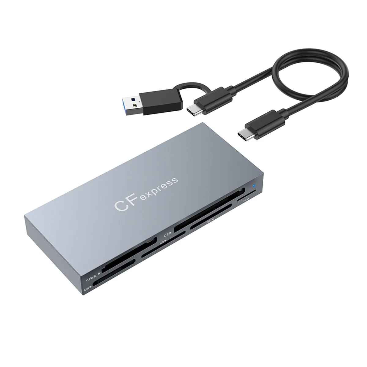 

Y06A Новое устройство чтения карт CFexpress типа A 6-в-1 USB3.2 с несколькими картами, синхронное чтение, 10 Гбит/с, устройство чтения карт SD/TF//XD/MS/CFe-A