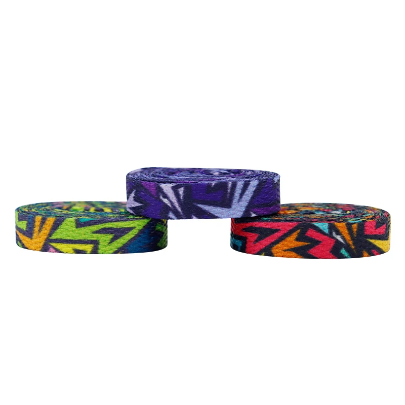 Coolstring Shoe Decoration 1CM Pretty Pattern Heat Transfer Lace Colorful Lightning Printed Flat Tape Popular Items Distribution