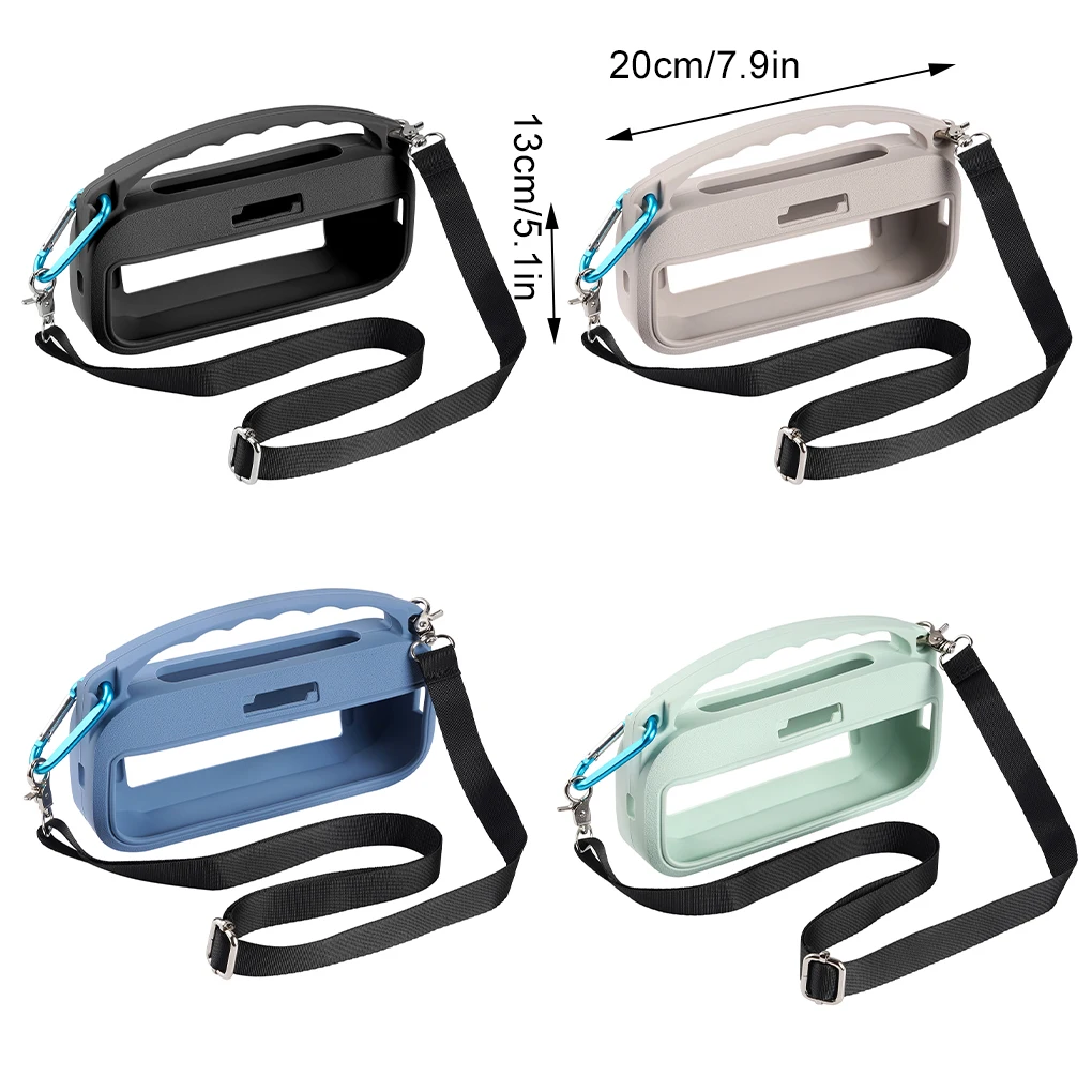 Silicone Case Cover for Bose SoundLink Flex 2nd Gen with Handle & Shoulder Strap Travel Protective Carrying Pouch Carrying Case - Image 6