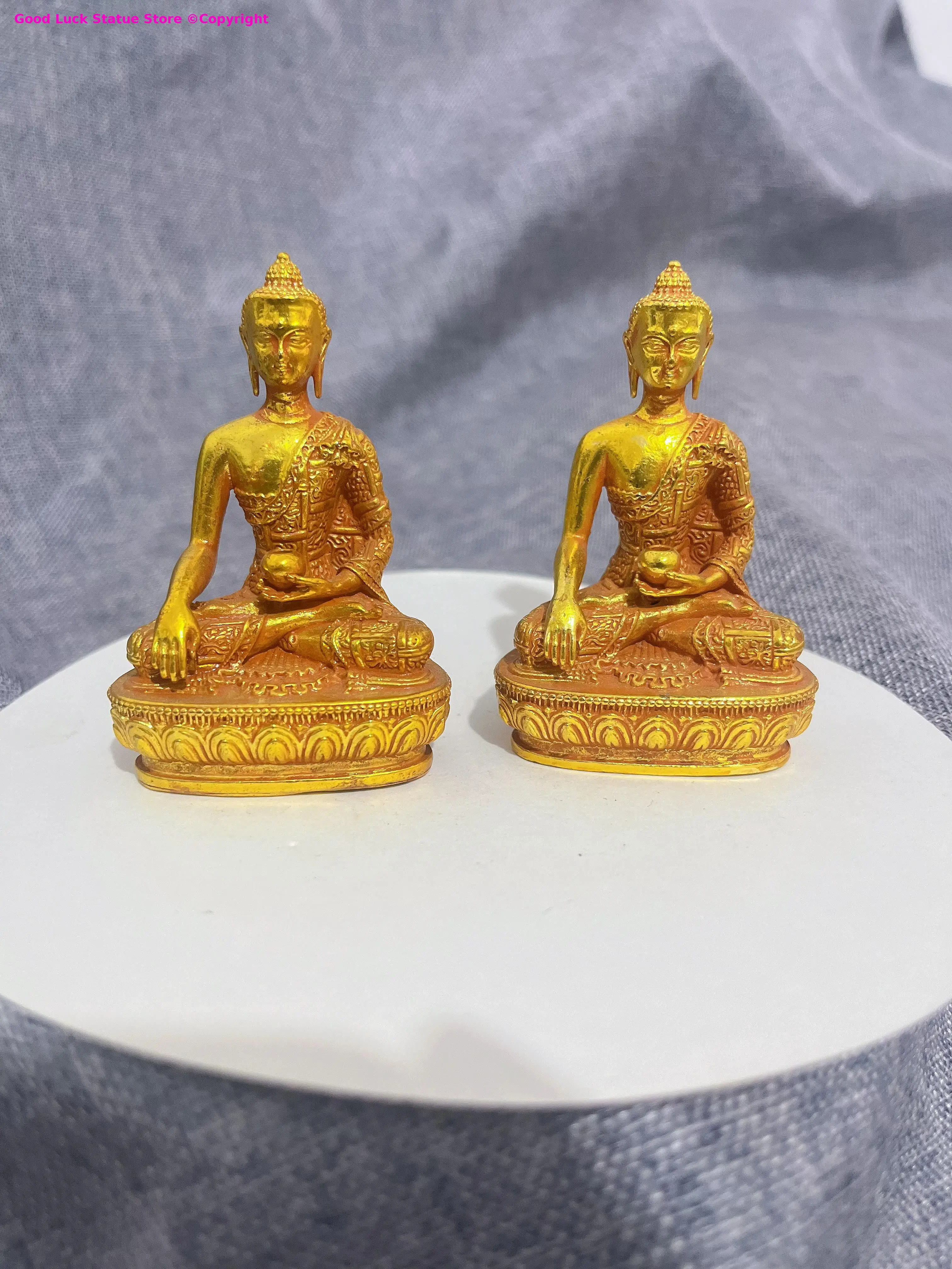 2026 home office good luck talisman Pocket Buddha figure copper Carving buddha statue blessed peace health exorcise evil spirits
