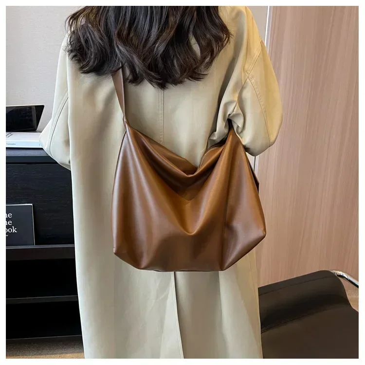 

Women's Luxury Leather Tote Bag, Spacious Designer Shoulder Handbag for Travel Work & Shopping, Chic Multi-Functional Accessory