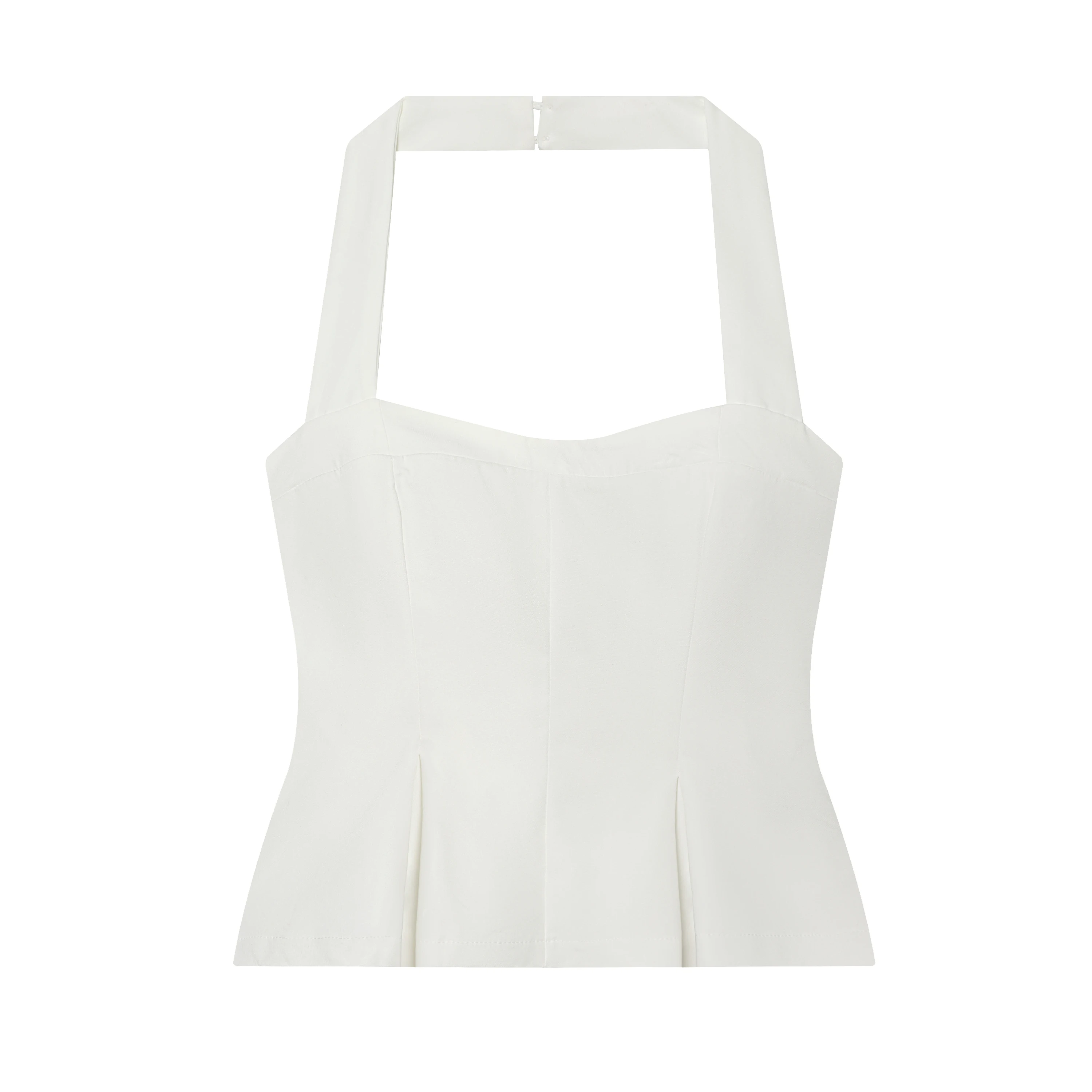 DUOPERI Women Summer Solid Halter Tank Top Female Chic Lady Sleeveless Casual Camisole Vest