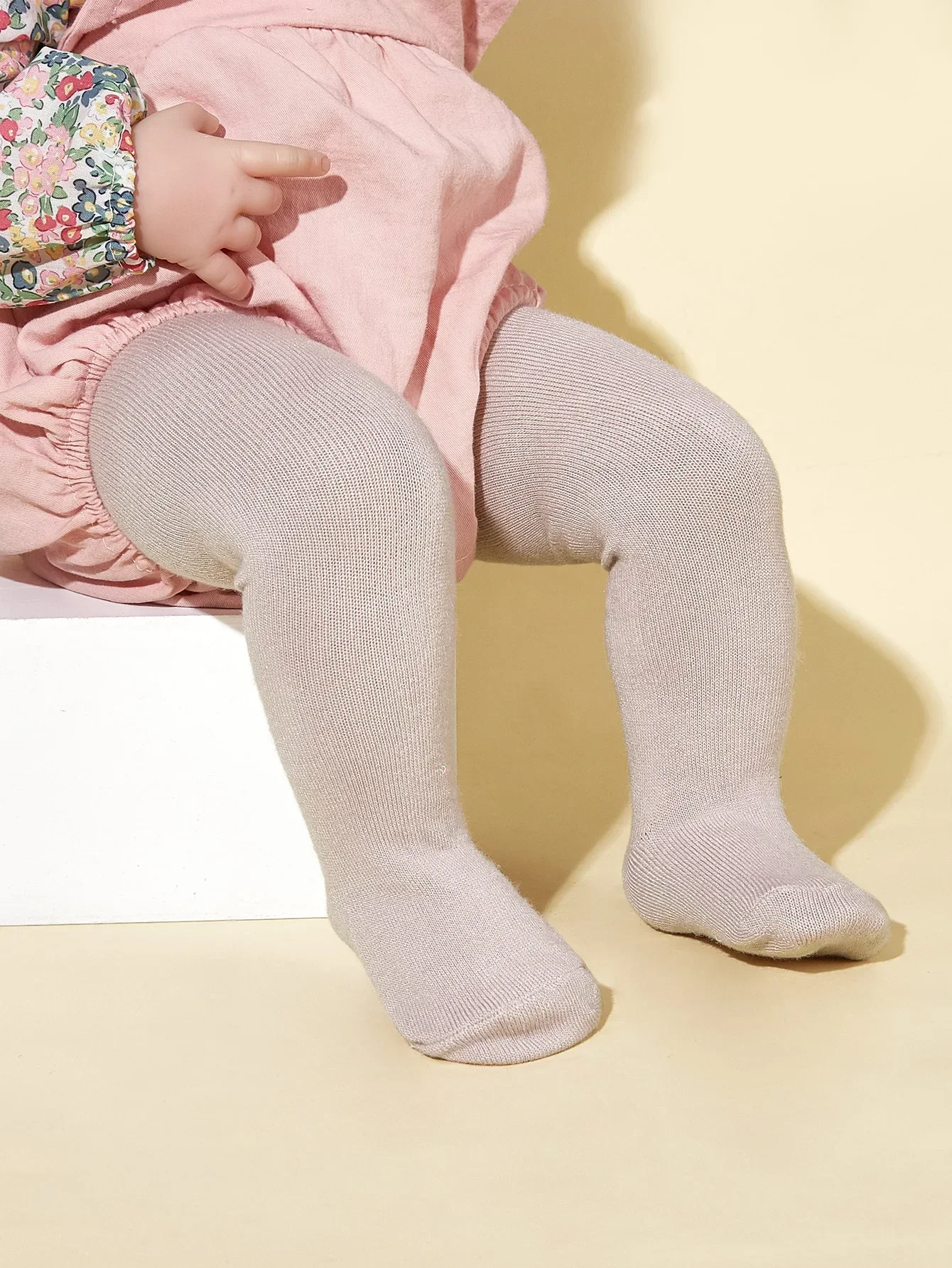 3 Pairs/Cute Baby Girls Knit Tights Spring Autumn Winter Toddler Cotton Stocking Breathable Pantyhose for 0-2Years Boys Girls