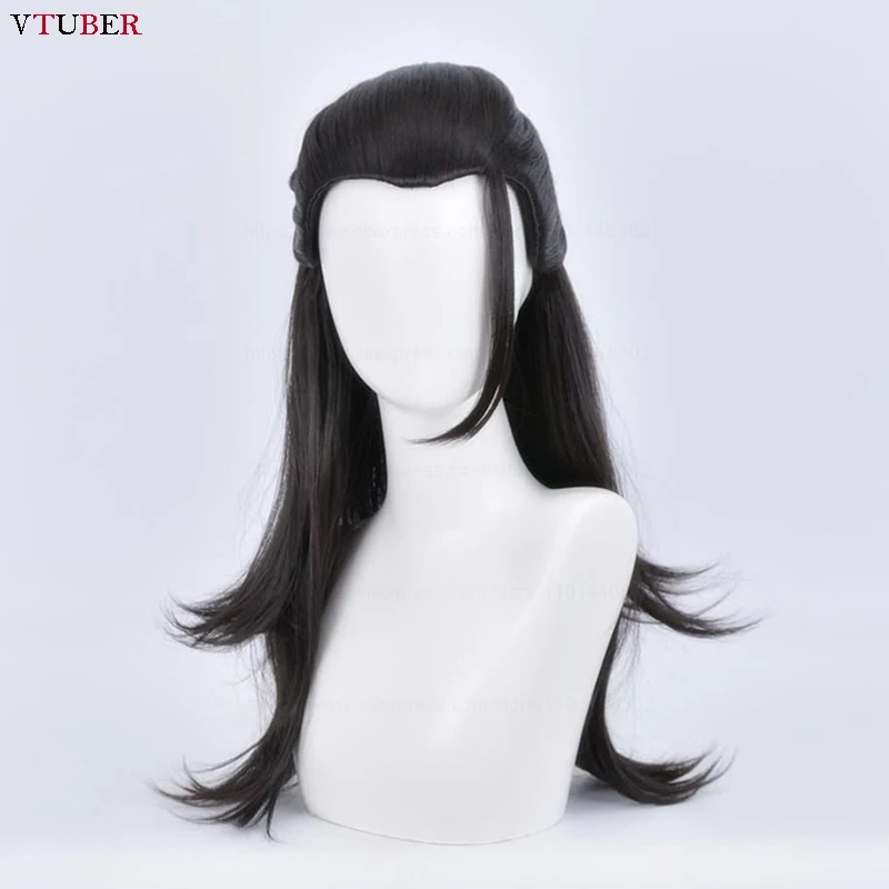 Getou Suguru Cosplay Wig Geto Suguru Wig Jujutsu Kaisen Cosplay Long Black Heat Resistant Synthetic Hair Anime Wigs + Wig Cap