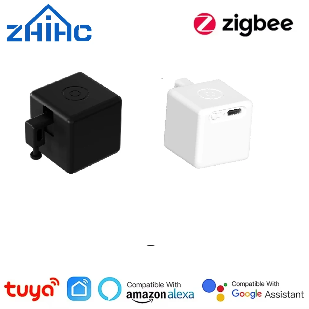 Type-C Rechargeable Tuya Zigbee Smart Touch Fingerbot Plus 5V Robot Button Pusher Arm Switch Support Alexa Google Home Alice