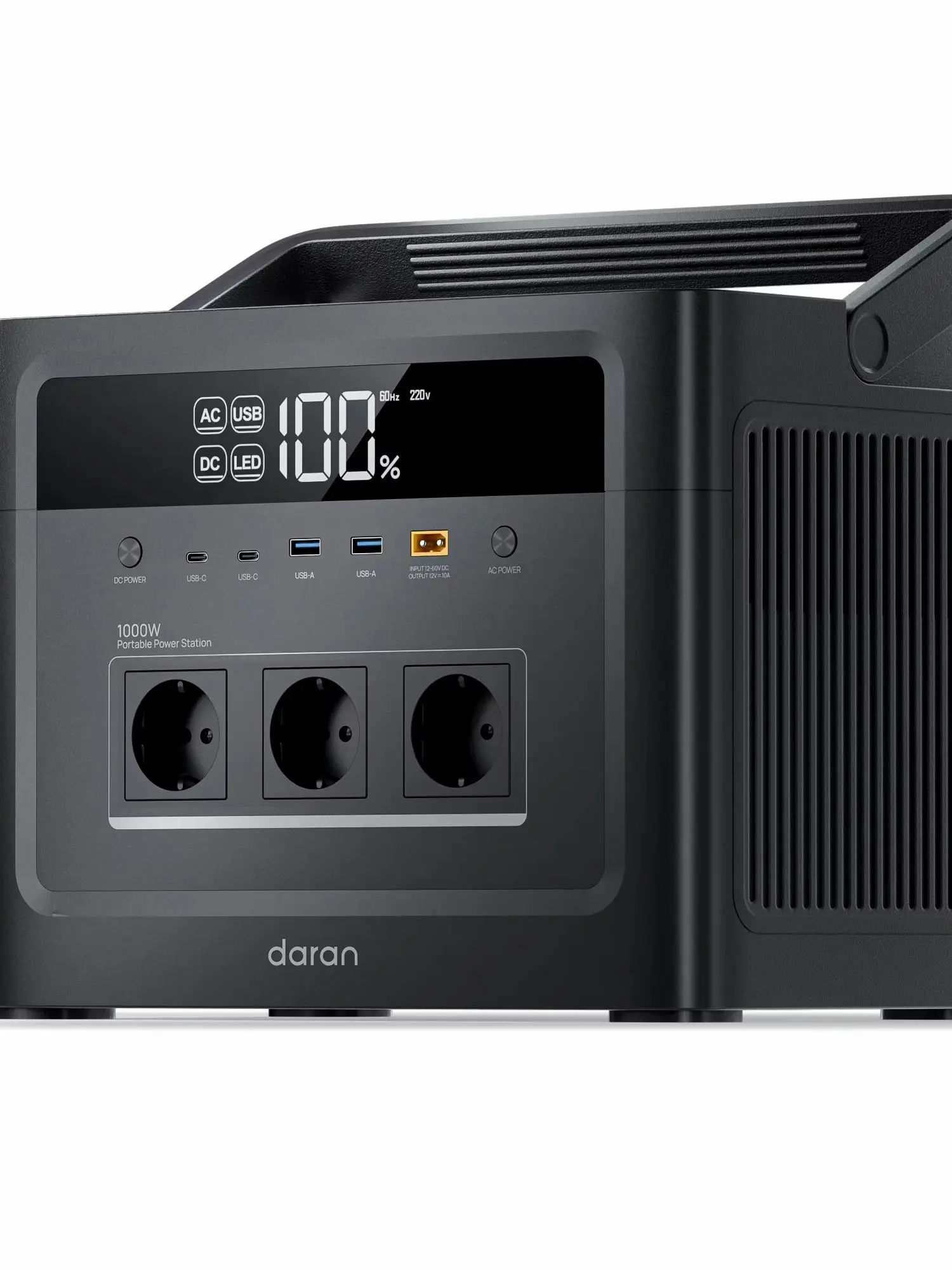 Daran Cubus 1000 MAX Tragbare Powerstation 100W Solargenerator 1152Wh LiFePO4-Batterie Notstromversorgung für Zuhause Outdoor-Camping Mobile Stromversorgung