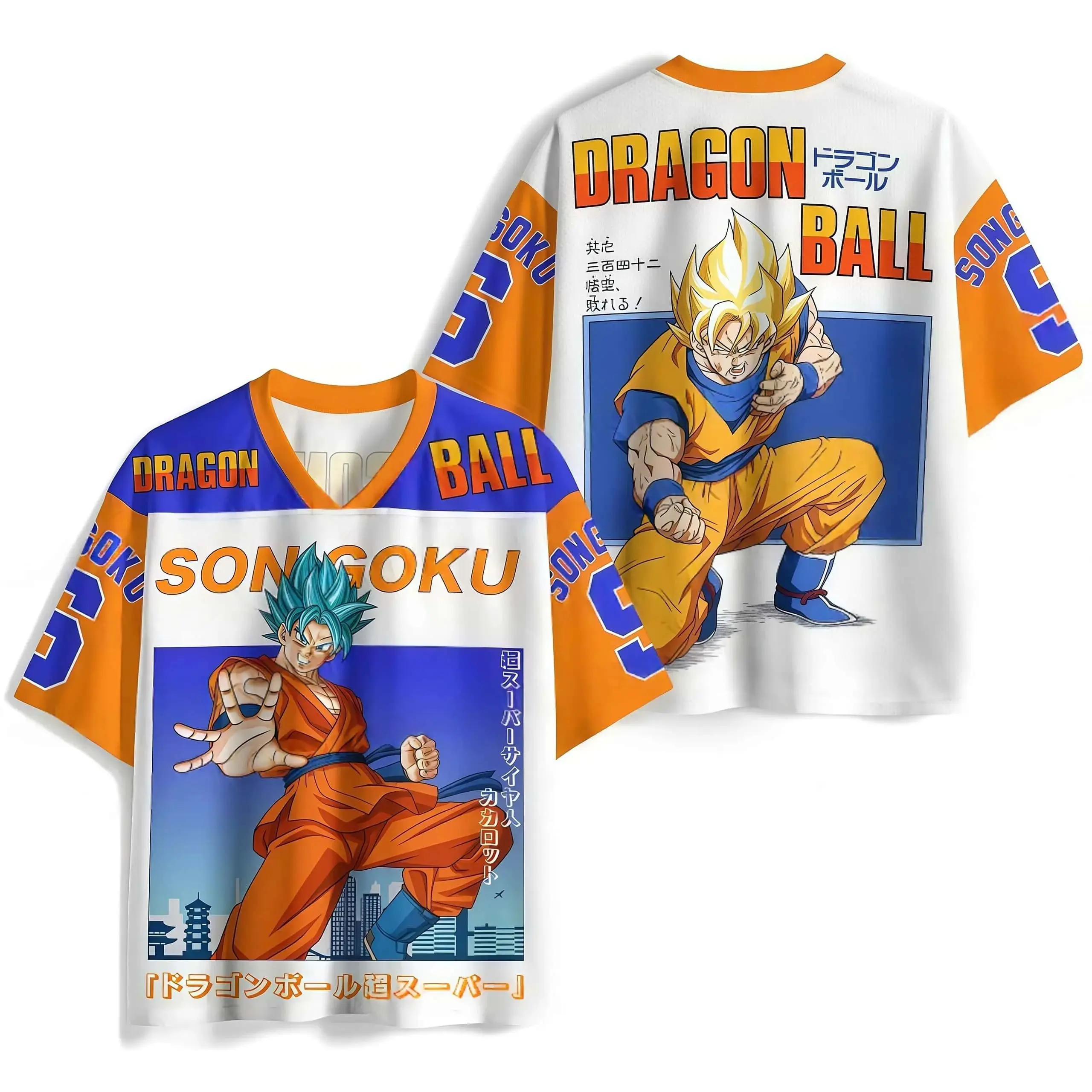 Summer 2026 Dragon Ball Sun Wukong Dual Form Theme American Sports Jersey3DPrint Breathable Quick-drying T-shirt Male/Female Top
