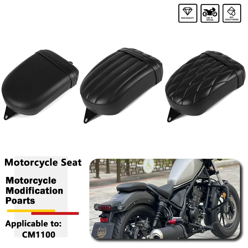 Motorcycle Rear Seat Passenger Cushion Leather Saddle Pillion Seat For Honda Rebel CM1100 CMX1100 2024 CMX 1100 2021 2022 2023