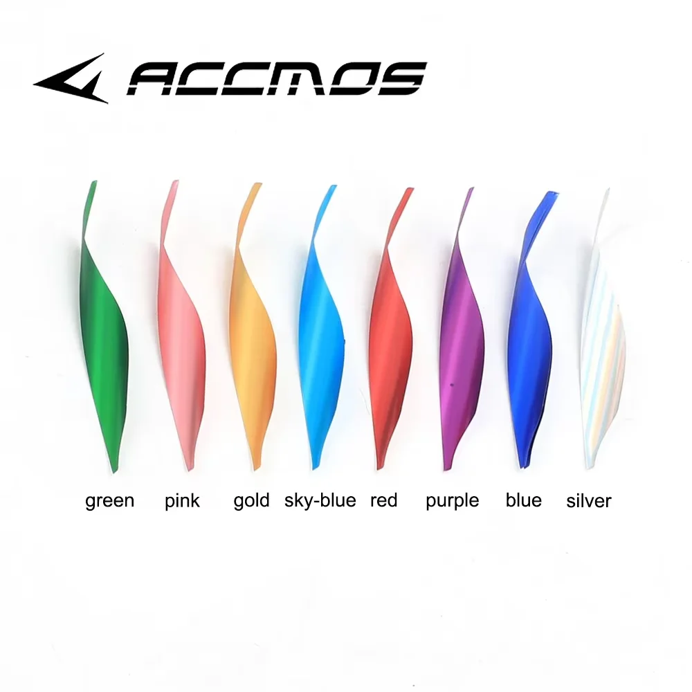 Archery Spiral Feather 3inch Spin Arrow Vanes Left Wing/Right Wing Arrow Shaft DIY Shooting Accessories 60pcs/box