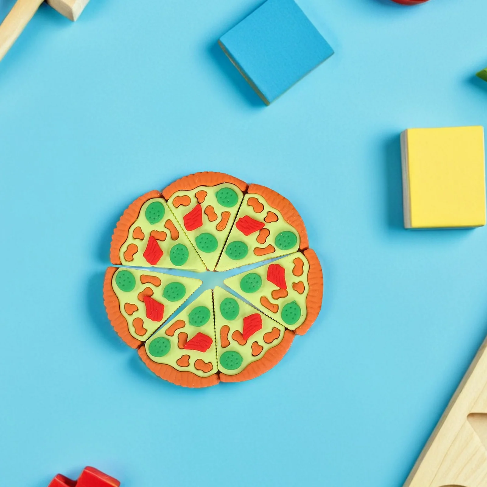 

30Pcs Triangle Pizza Erasers Cute Food Shape Cartoon Erasers School Supplies Classroom Rewards Kids Party Prizes