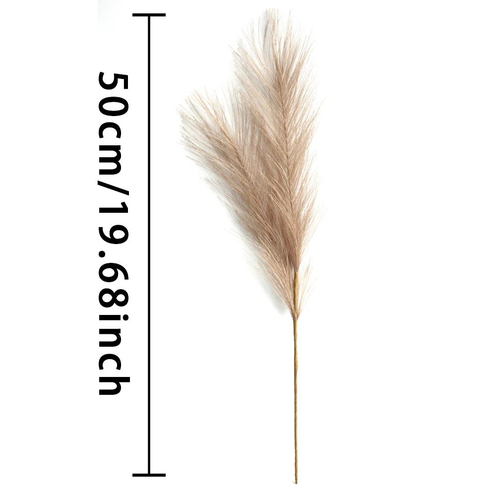 6 pçs artificial pampas grama decoração flores planta falsa reed para diy mesa floral organizar flor casamento casa decoração de natal