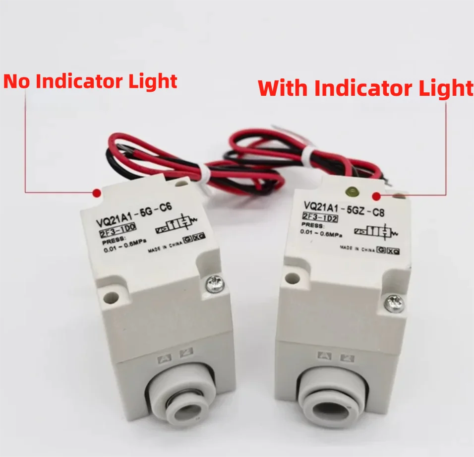 Elettrovalvola 2 Way Plastic Pneumatic Solenoid Valve VQ21A1-5G/5GZ-C6/C8 2 Position 2 Port Air Control Valve Pneumatica — dettaglio 3