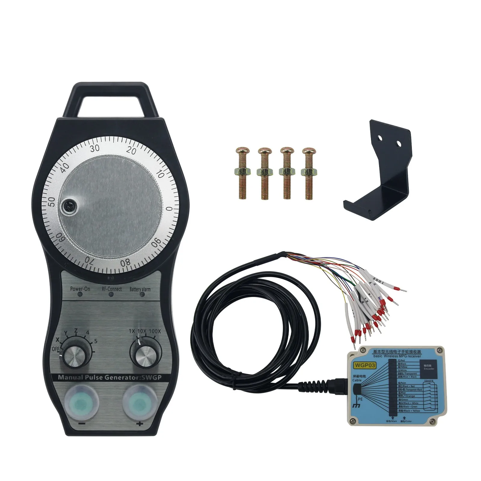 SWGP 5Axis Wireless MPG CNC Handwheel Pendant 100PPR(without Emergency Stop)