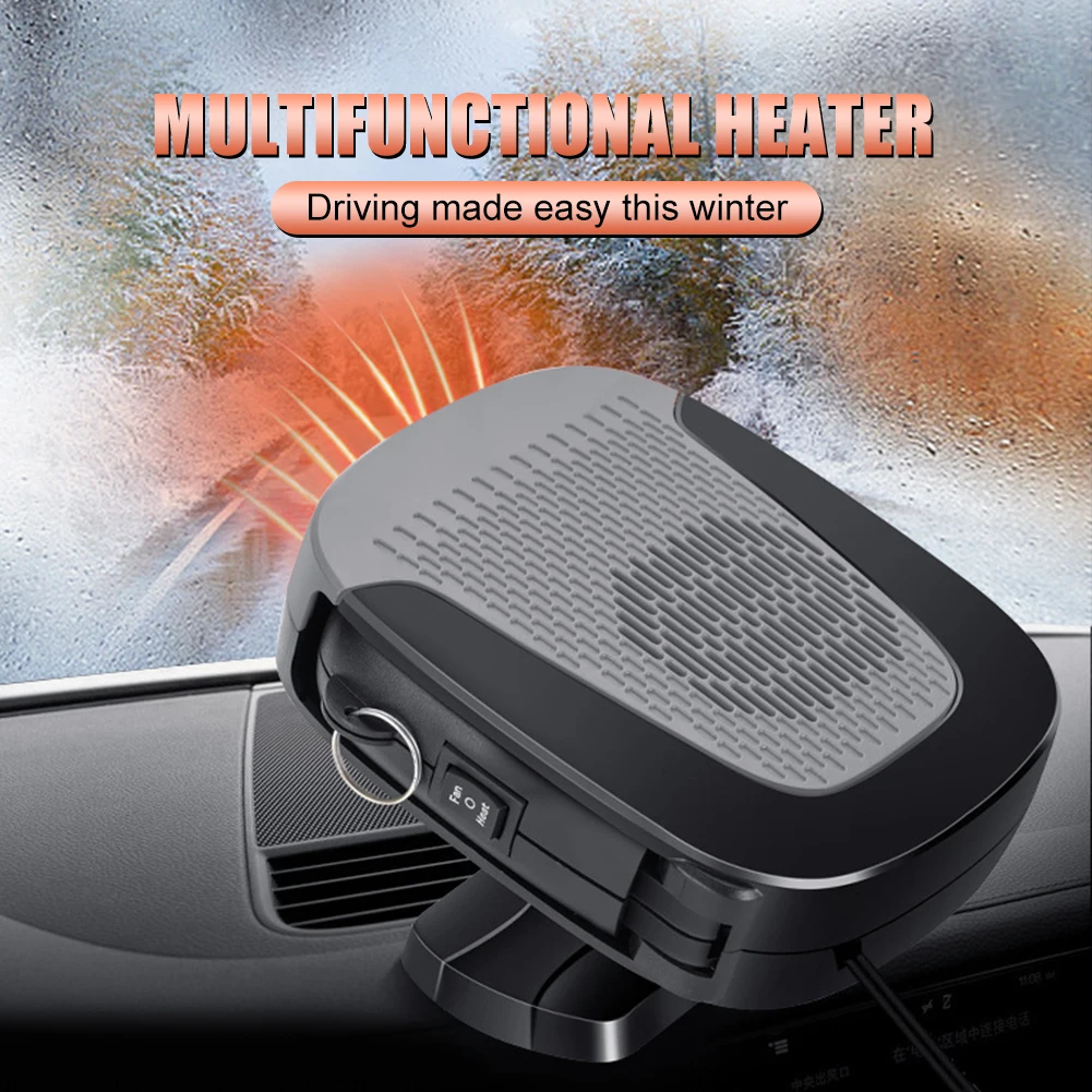 

2 in 1 Portable Fast Heating Car Heater Windsheild Defroster Windscreen Defogger Demister 12V 150W Plug in Cigarette Lighter