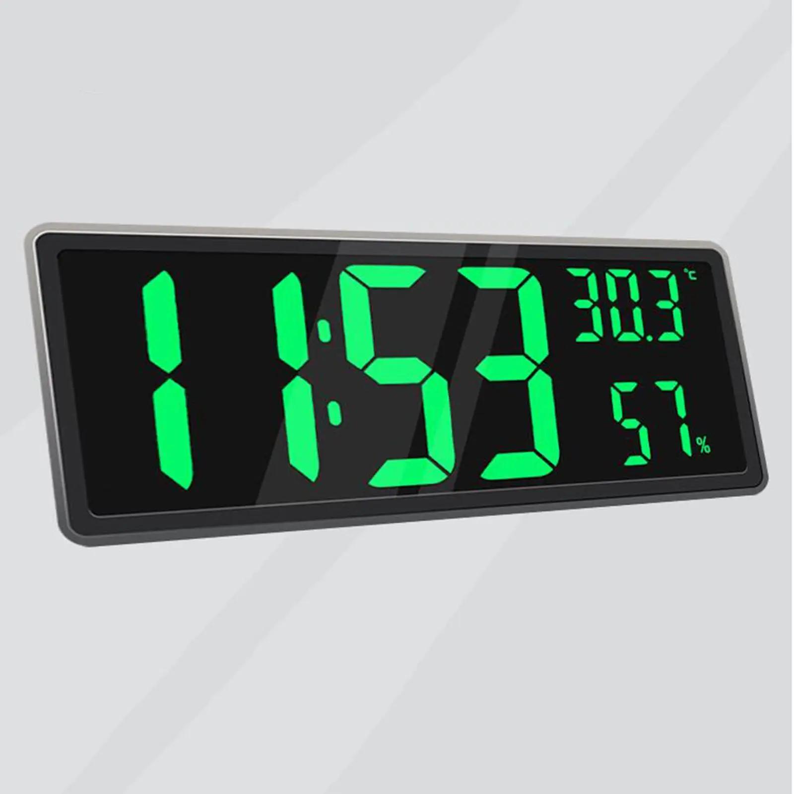 Oversized Wall Clock  Large LED Display Electronic Temperature