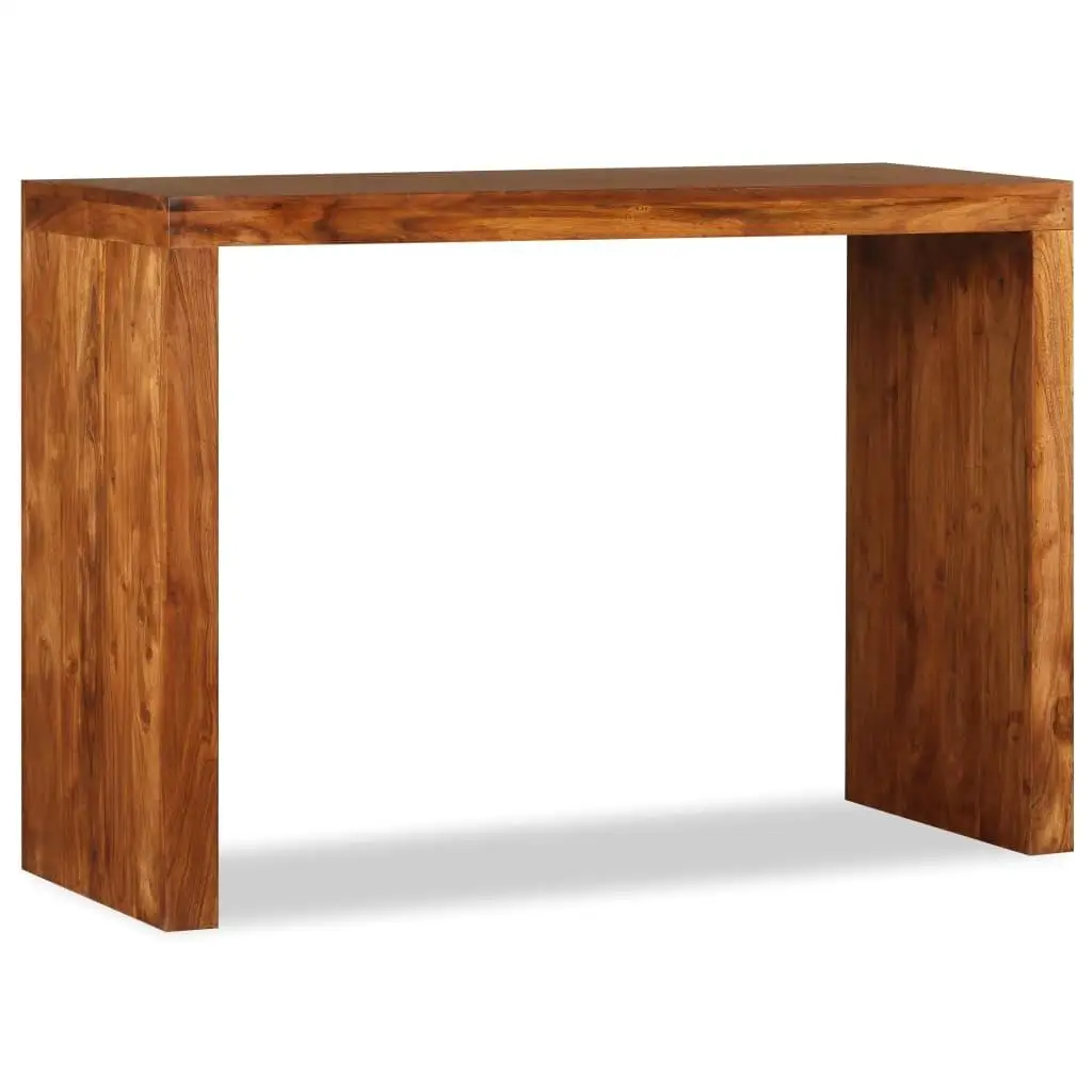 Solid Wood Console Table with Honey Finish - 43.3x15.7x29.9 Elegant Design for Living Room & Entryway