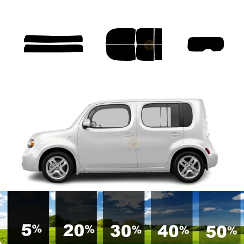 

Предварительно вырезанная Съемная оконная Тонировочная пленка для автомобиля 100% UVR 5%-35% VLT теплоизоляционная углеродная пленка для NISSAN CUBE 4 DR WAGON 2009-2014