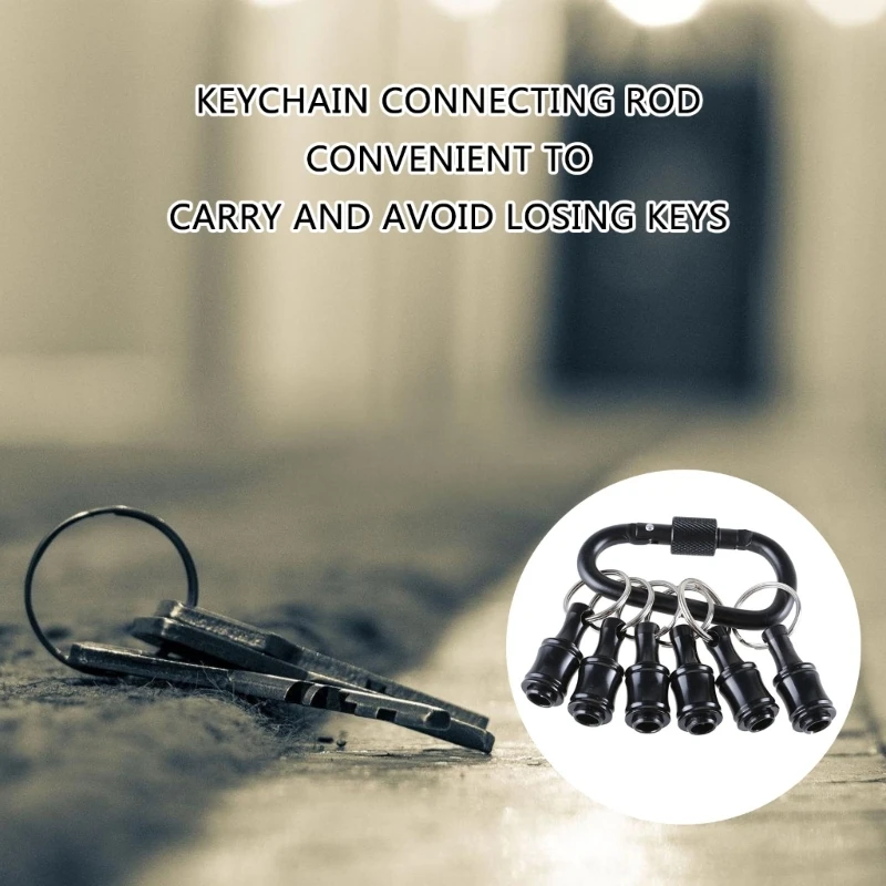 Portable Bit Holder Keychain 1/4inch Hexagonal Shank Socket Screwdriver Drill Extension Suitable For Men Tool Collection