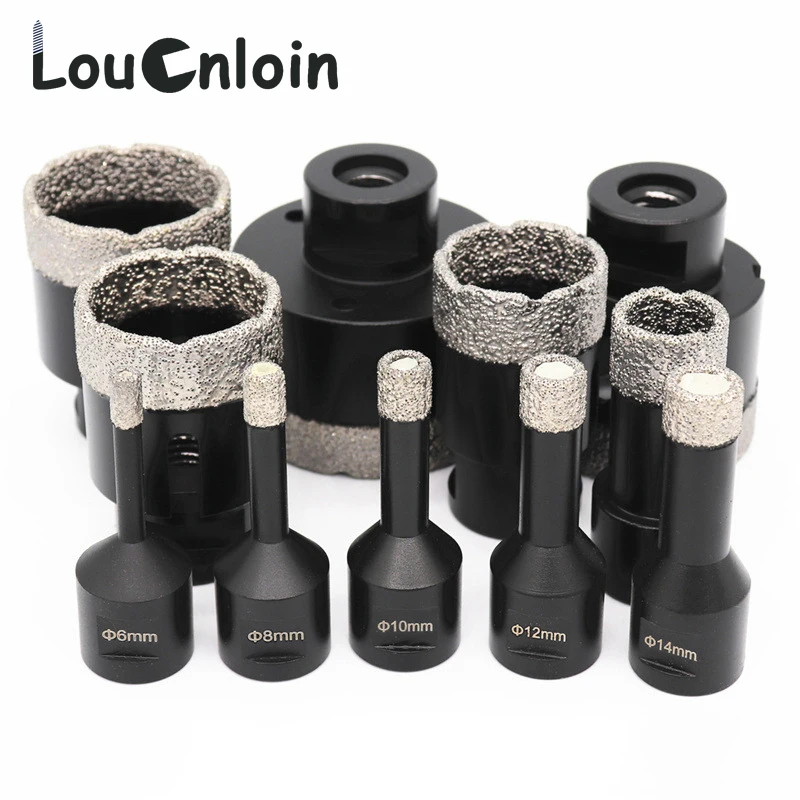 M14 Ren Khô Hút Chân Không Chia Lửa Bằng Đồng Nguyên Kim Cương Khoan Core Bit Ngói Sứ Khoan Đính Đá Hoa Nề Lỗ Cưa Cho Góc máy Xay