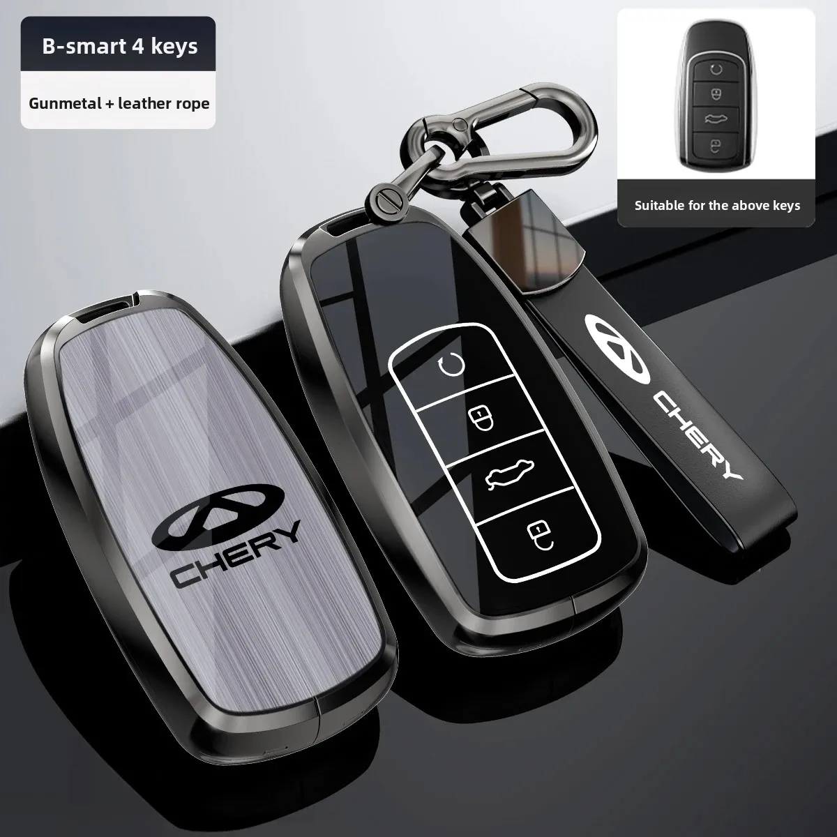 Zinc Alloy Key Case for Chery Jaecoo J7 7 J8 Omoda 5 C5 Tiggo 8 Arrizo 6 8 Pro Keychain Shell Cover Fob Holder Car Accessories