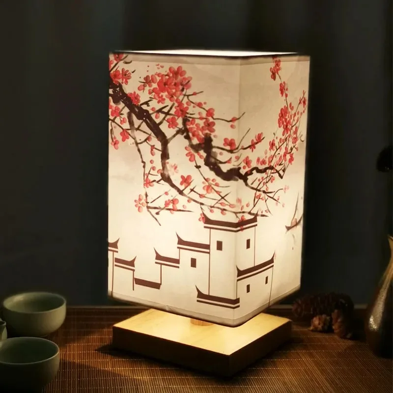 Lámpara de mesa clásica de China, decoración para dormitorio, mesita de noche, pantalla de tela, accesorios de iluminación, iluminación de estudio, lámpara de escritorio