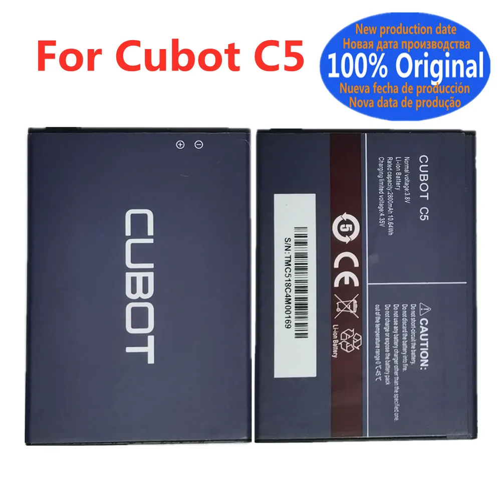 

2800mAh Original Battery For Cubot C5 C 5 Phone Battery High Quality Replacement Batteries Bateria Fast Shipping