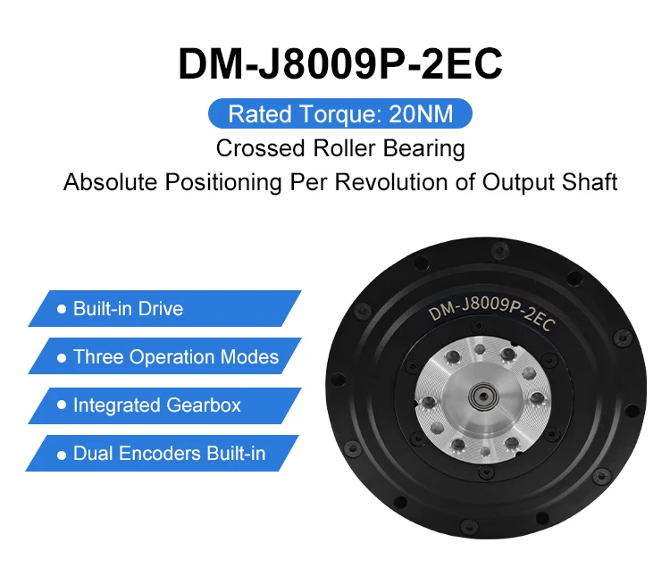 

FOXTECH DM-J8009P-2EC MIT Driven Dual Encoder Bionic OpenArm Robotic Arm Joint Motor Robot Joint Motor Module