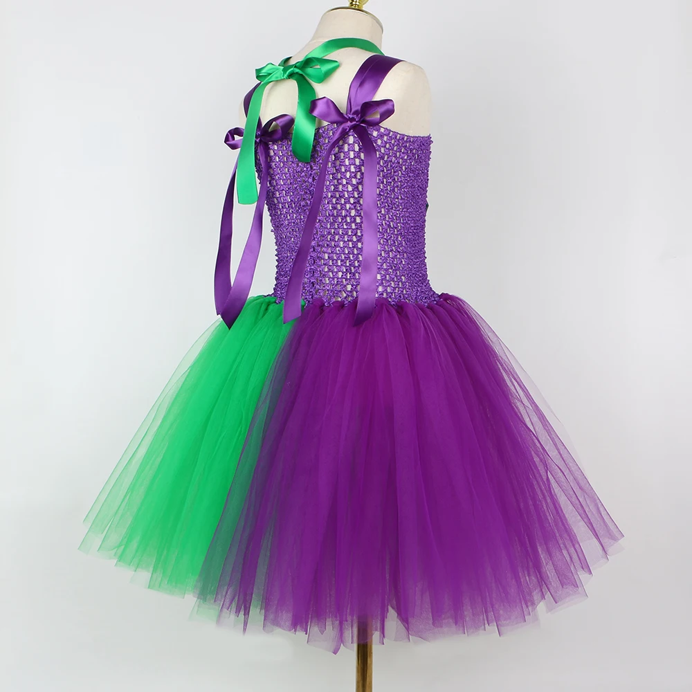 Joker Costume for Kids Halloween Tutu Dress Purple Green Dark Knight Clown  Costumes Outfit Toddler Girl Carnival Party Dresses - AliExpress 1501