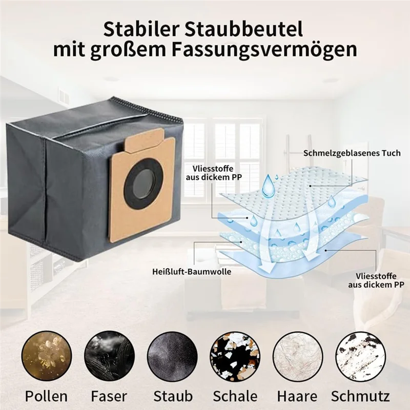 WORTHOWN-For Eufy X10 Pro Omni جهاز آلي لتنظيف الأتربة فرشاة جانبية رئيسية مرشحات HEPA ممسحة القماش أكياس الغبار استبدال أجزاء