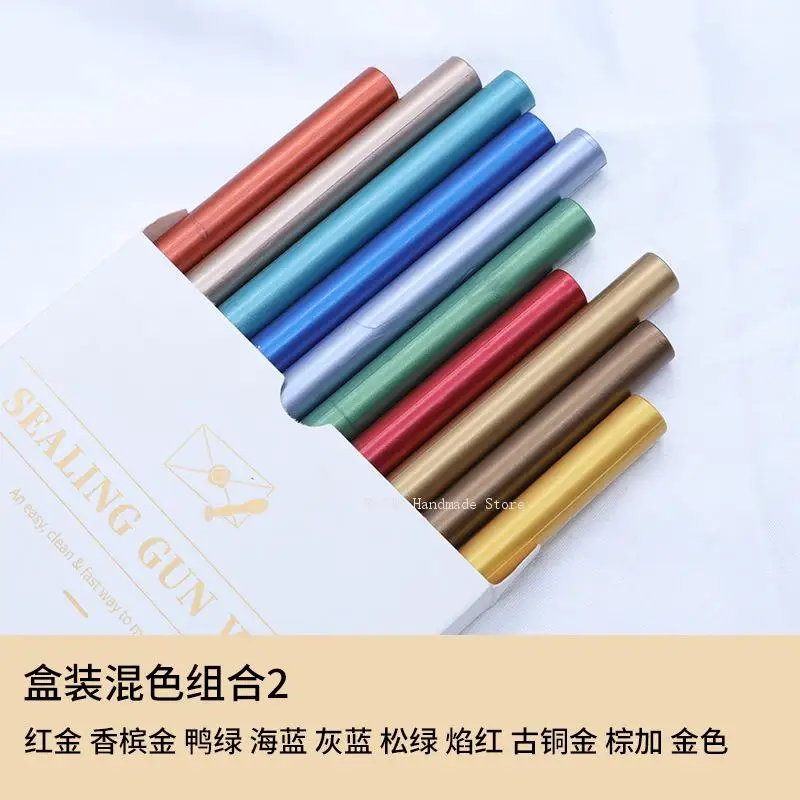 10Pcs/box Seal Wax Sticks for Melting Glue Gun Sealing Wax Sticks Wedding Party Invitation Sealing Wax Diy Seal Tool