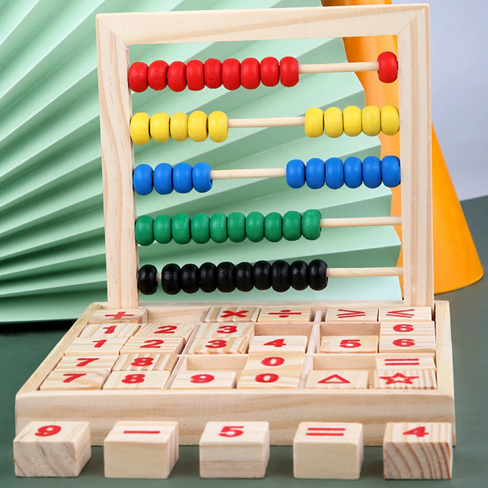 Cognitive Computing Rack Kids Toys Arithmetic Abacus Wooden Math Learning Supply Teaching Aid Students' Leaning Tool Child Bead