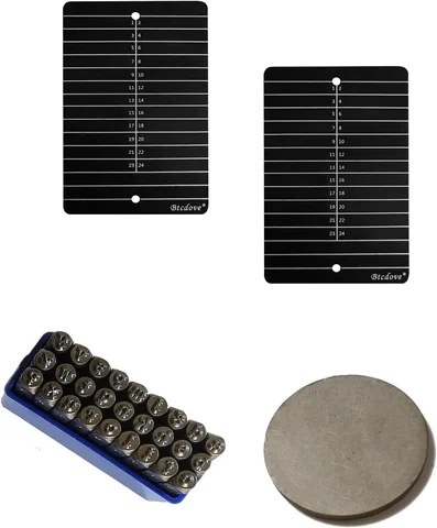 Titanium Crypto Seed Phrase Storage – Dual Plate Design with Steel Stamps & Metal Workbench, Anti-Tamper Security Solution
