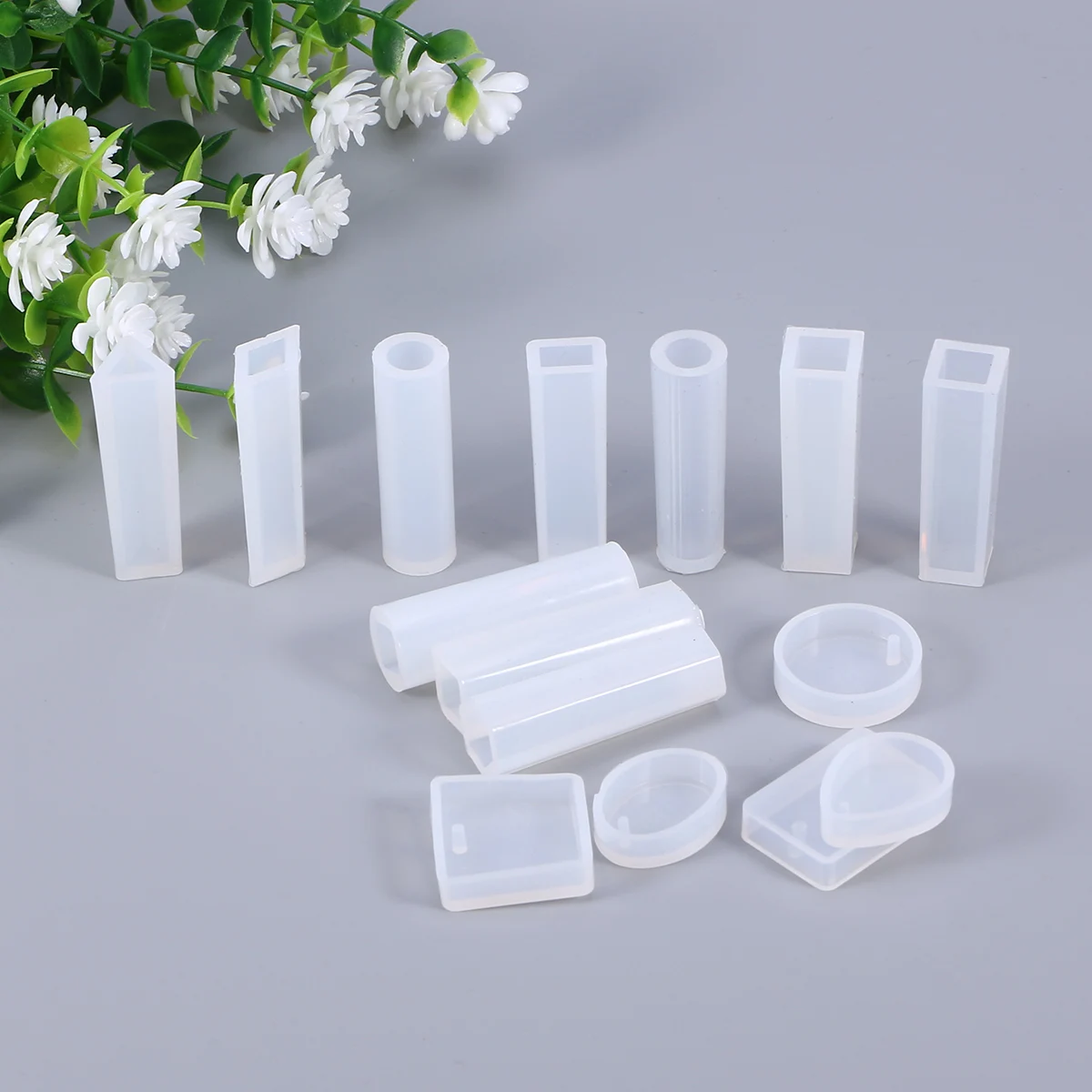 

115pcs Mold Casting Molds DIY Crafts Flexible Silicone Casting Epoxy Resin Key Chain Making Silicone Molds Kit